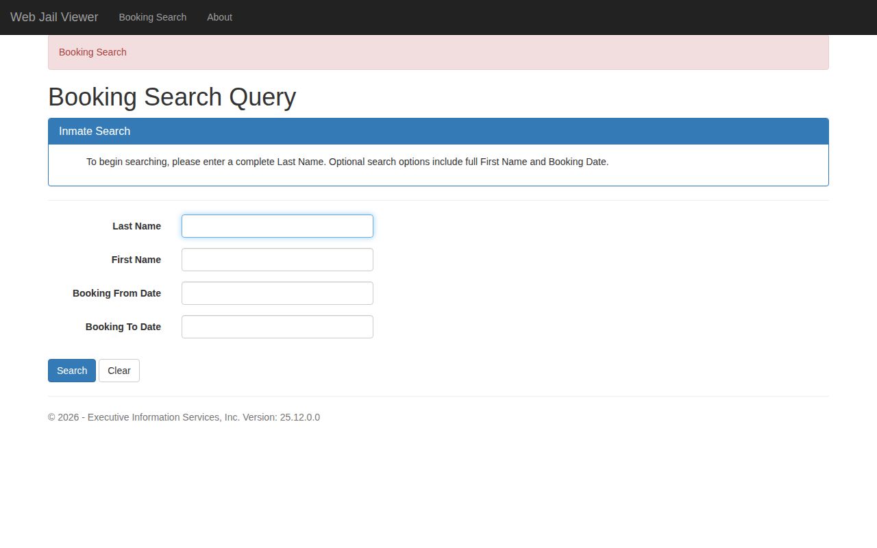 Kent County released inmate booking search fields